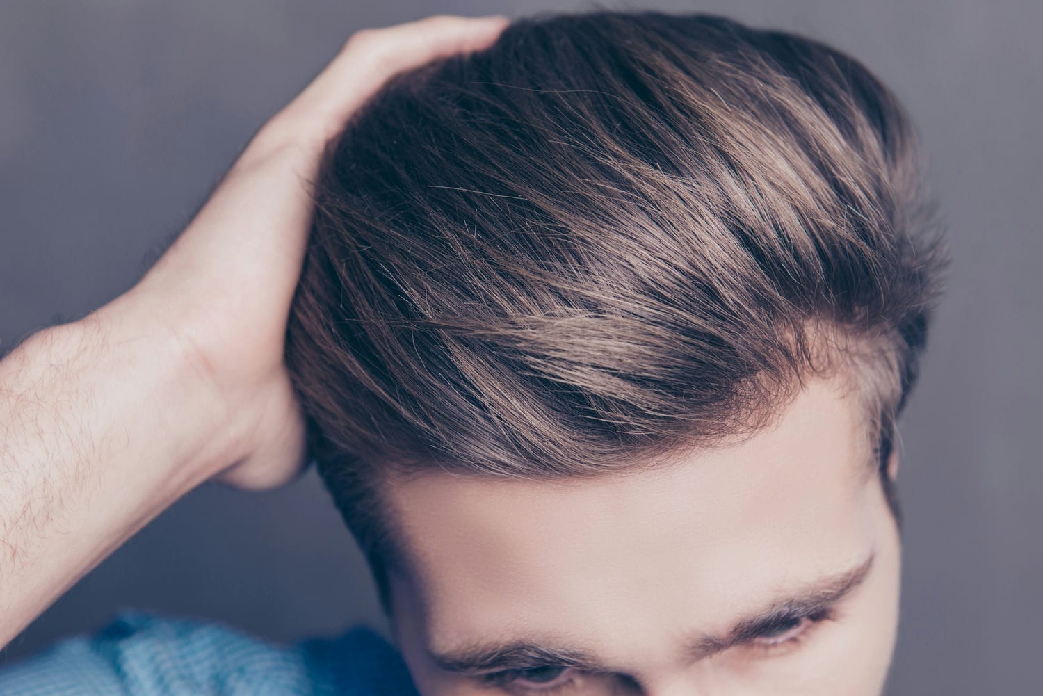inspecting hair after restoration