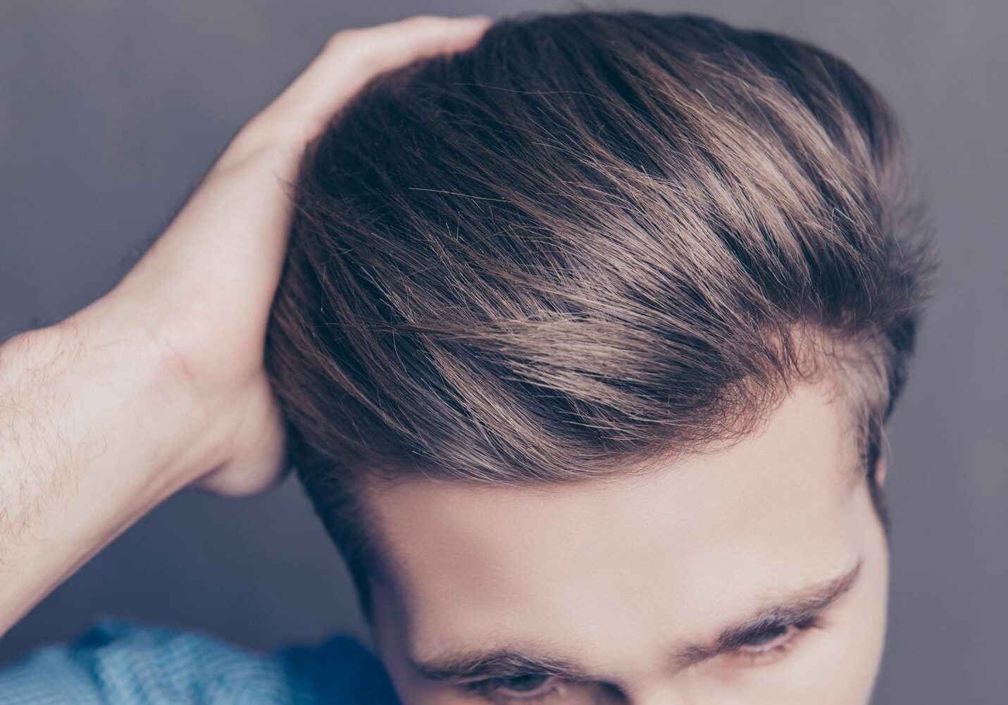 inspecting hair after restoration